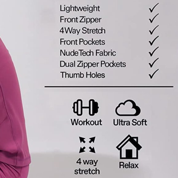 NWT Yogalicious Nude Tech Quarter Zip jacket - Picture 3 of 7